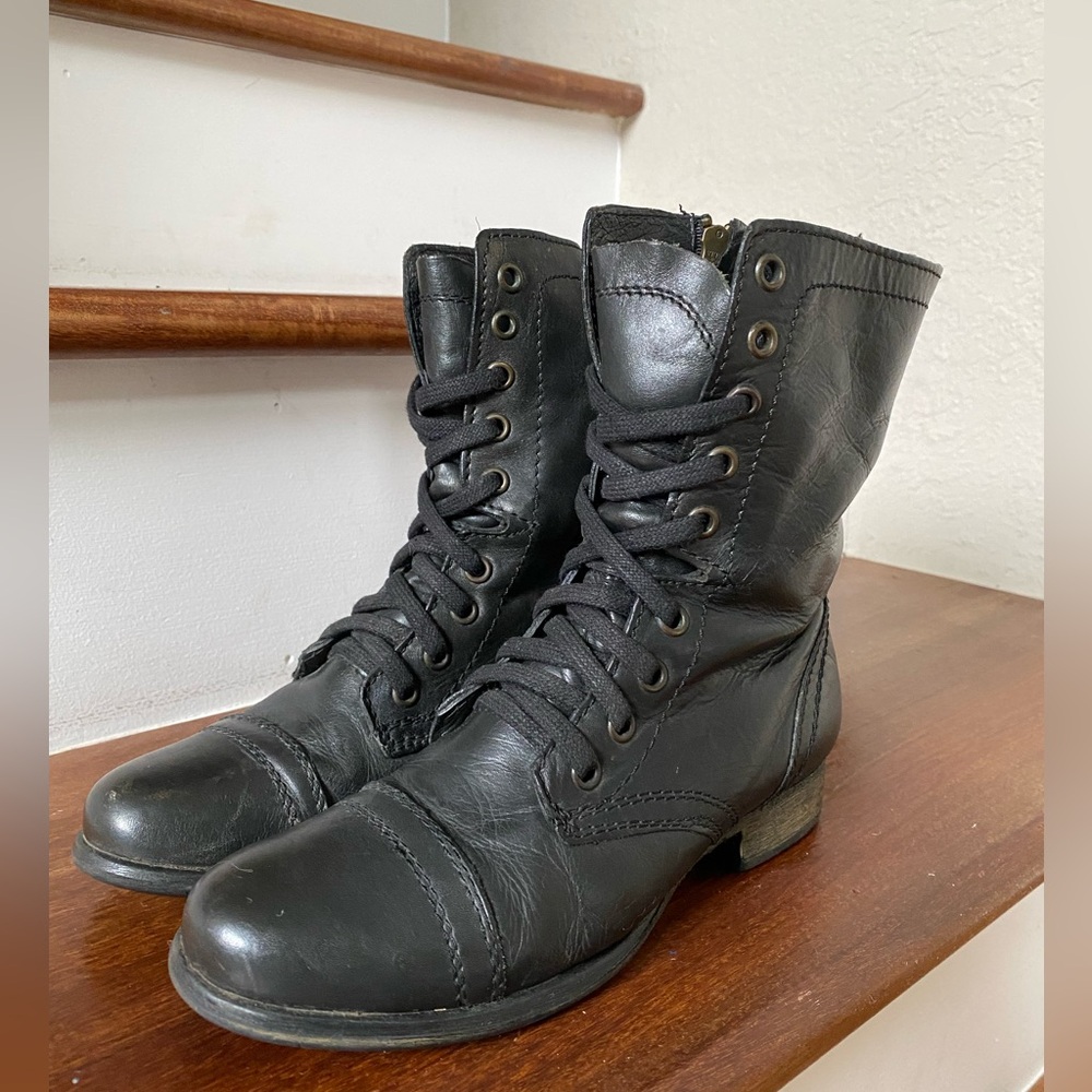 Steve Madden Troopa - Leather Combat Boots